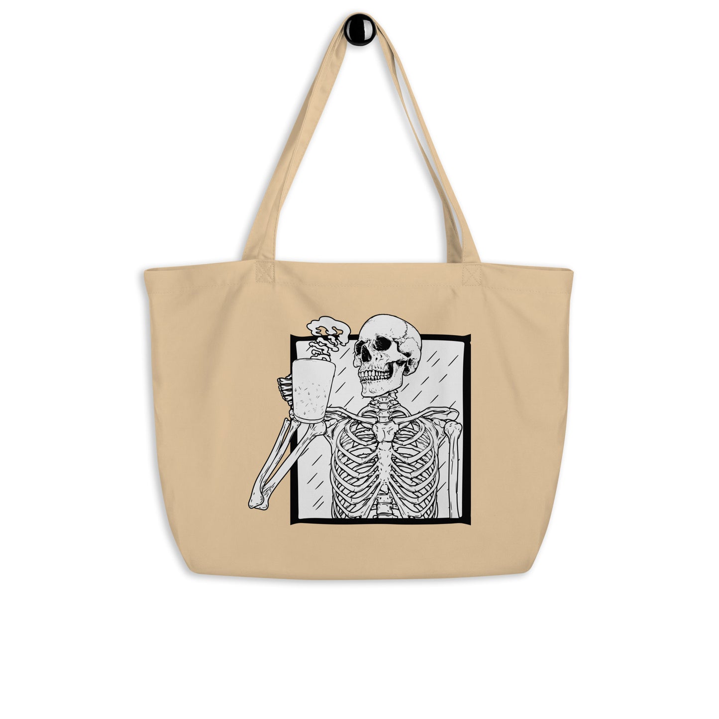 Oversized Death Til' Coffee tote bag